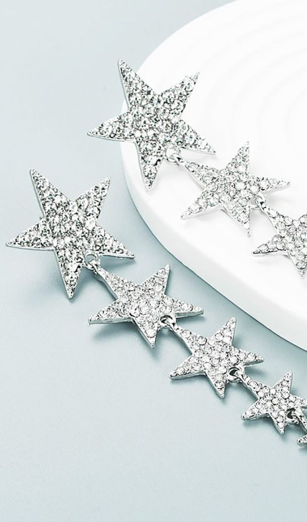 AIIZIE FUCHSIA FIVE-POINTED STARS PROM EARRINGS - product image