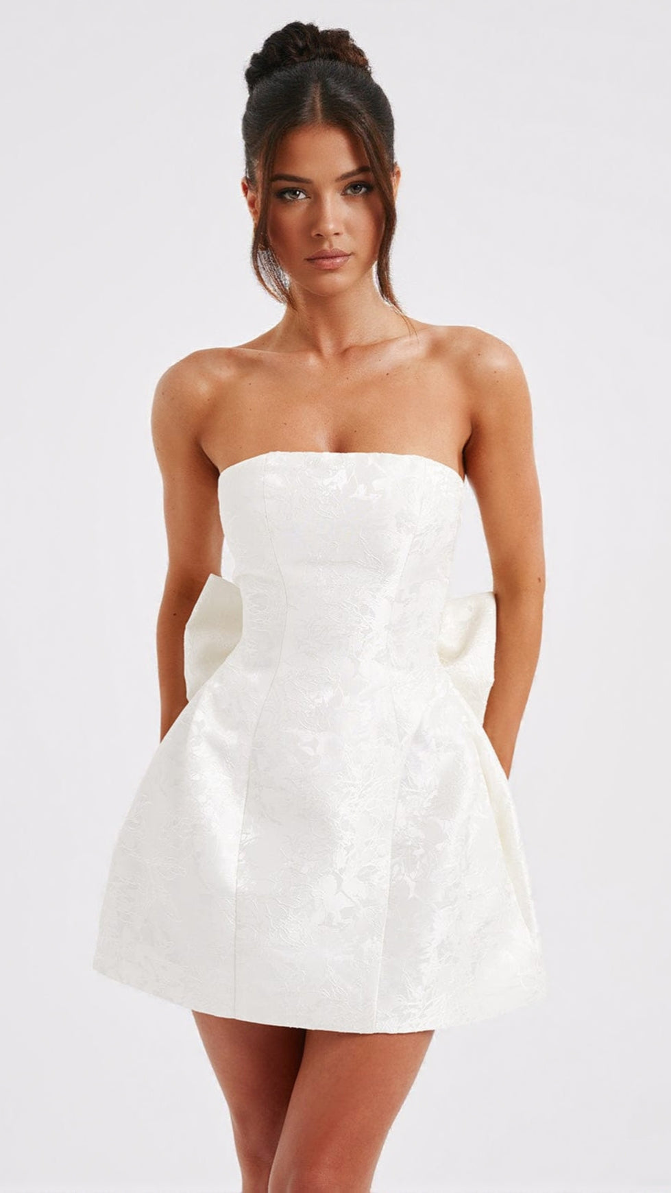 AIIZIE ELENORA MINI DRESS - IVORY - product image