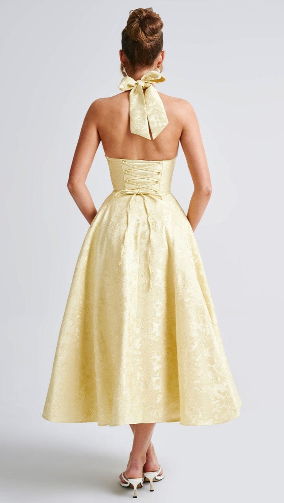 EFFIE MIDI DRESS - LEMON