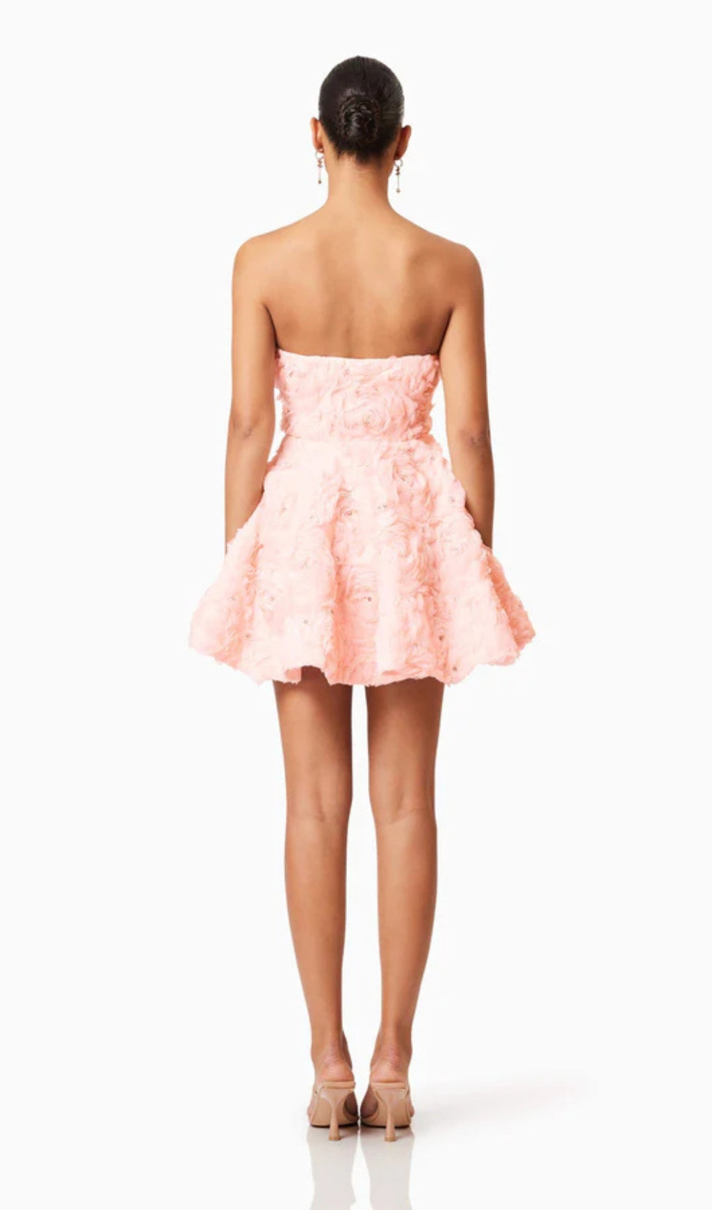 AIIZIE FLOWER RHINESTONE STRAPLESS MINI DRESS IN PINK - product image
