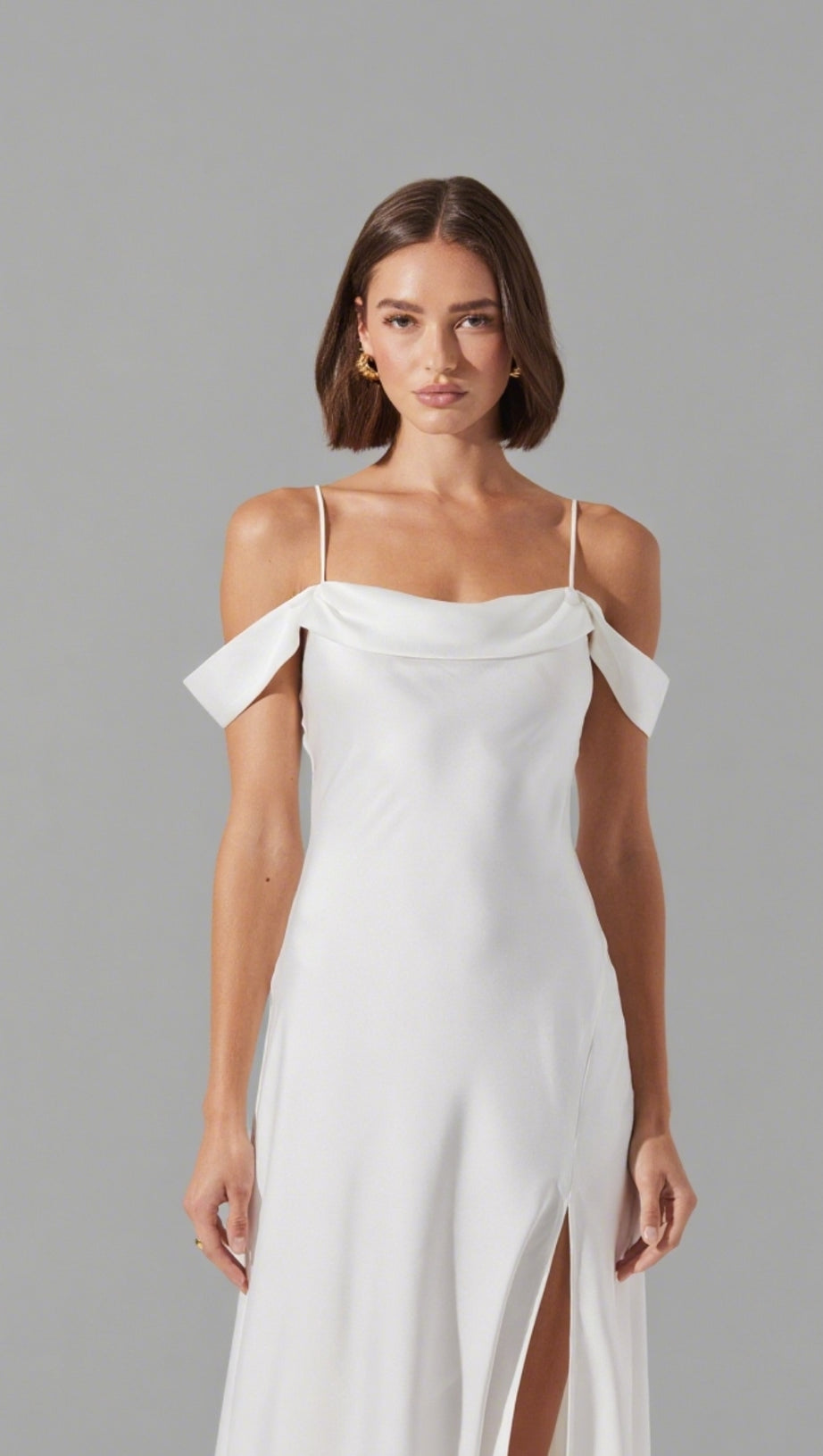 KITURA COLD SHOULDER MIDI DRESS