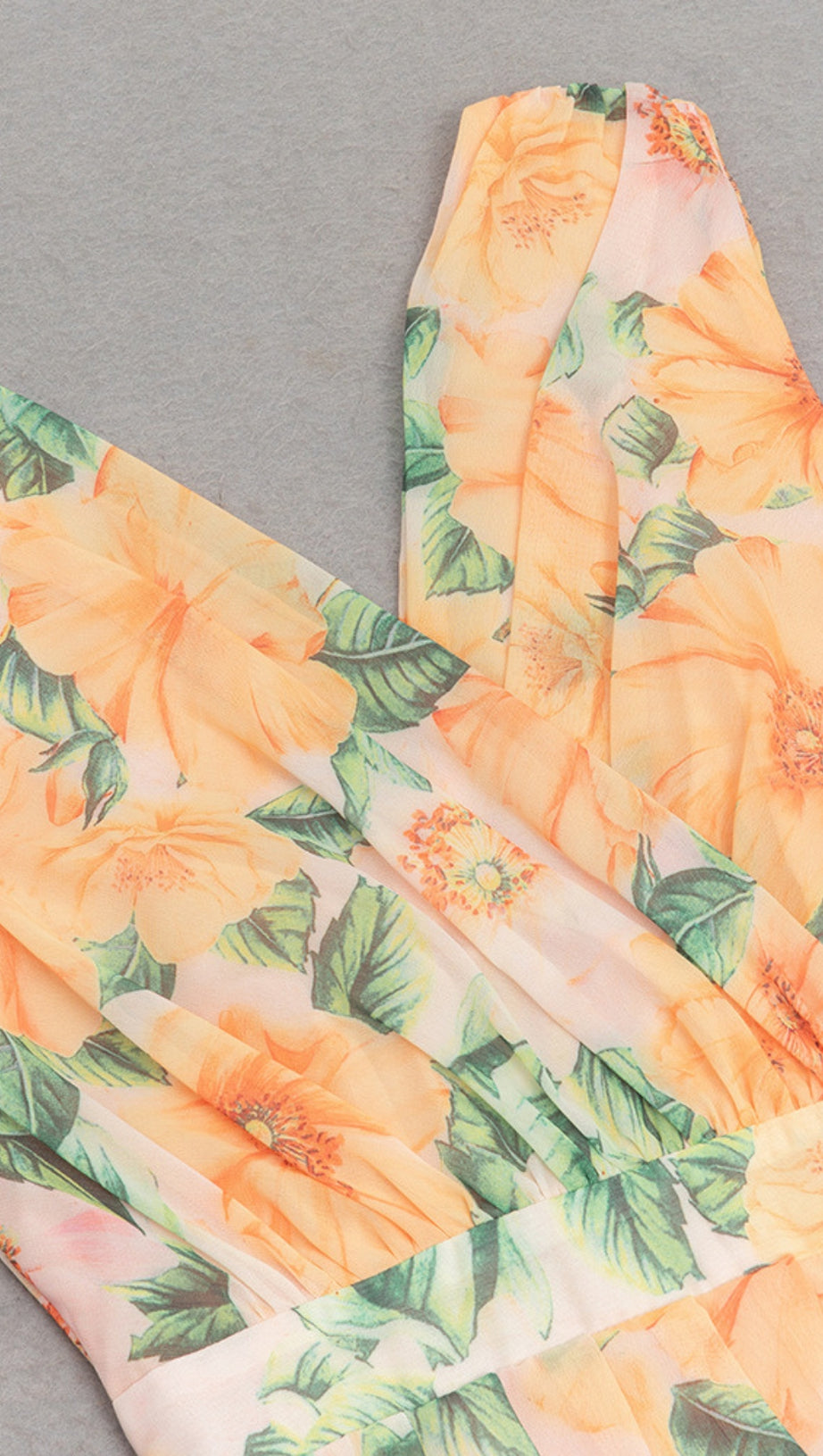 FLORAL - PRINTED V - NECK TIERED MAXI DRESS