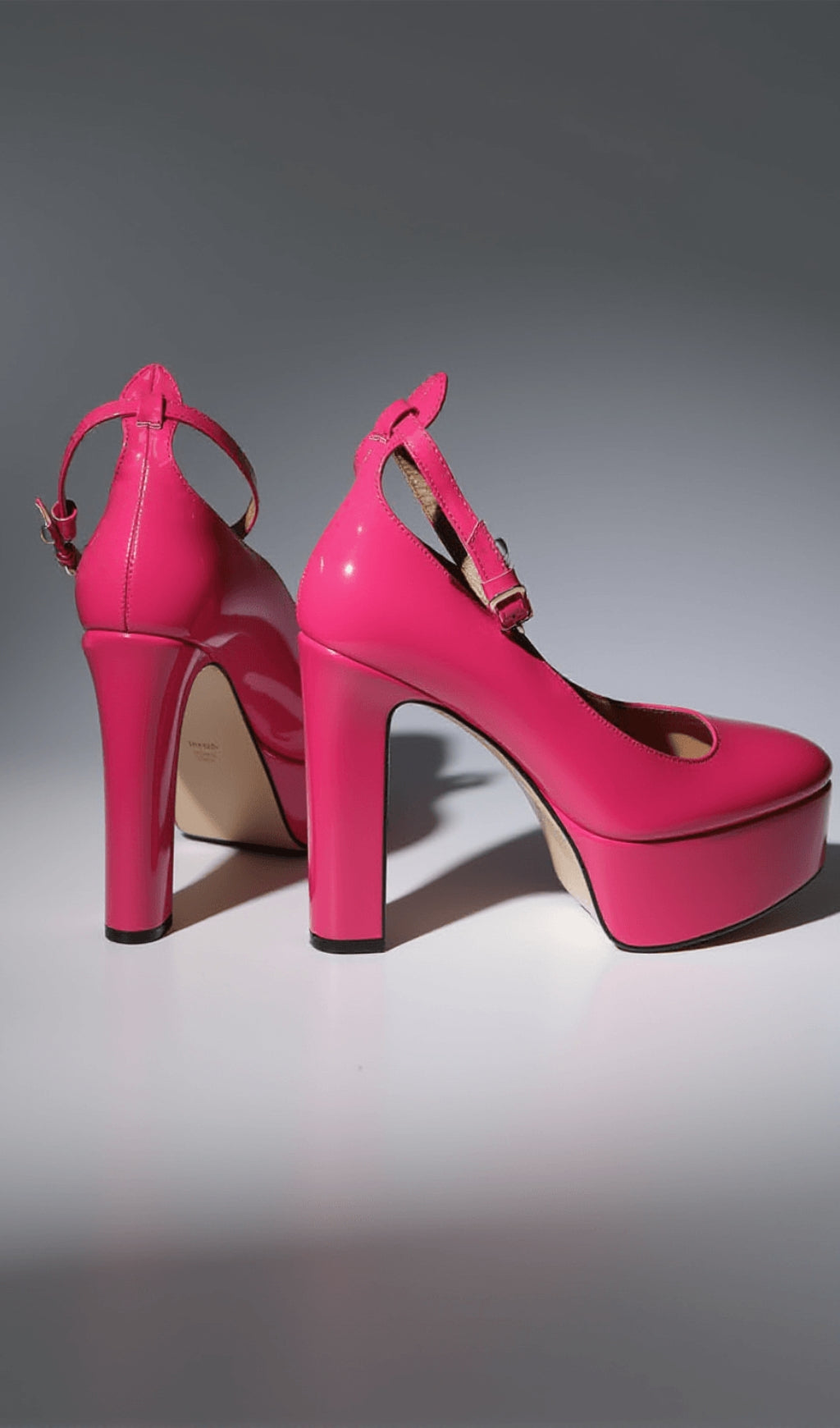 AIIZIE KALEA LEATHER PLATFORM HEELS IN HOT PINK - product image