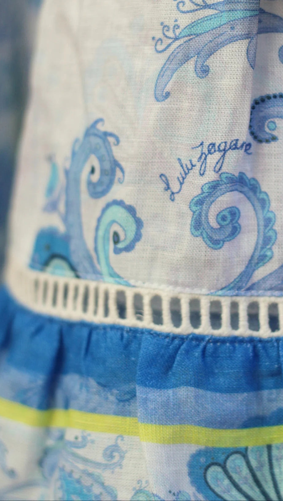 ABITO CORTO CON MANICHE A SBUFFO E STAMPA FLOREALE VICKY BLU