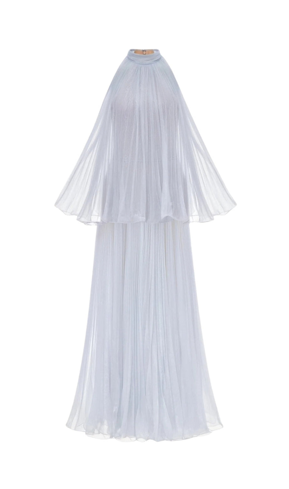 belinda Violet Pleated tulle sleeveless maxi Dress
