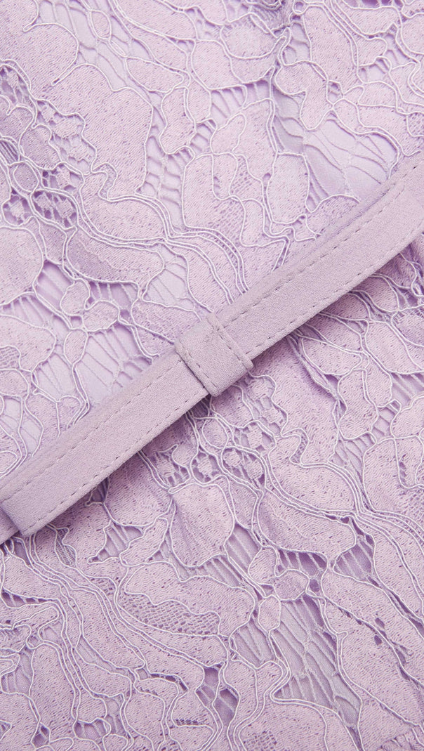 AIIZIE LILAC LACE SLEEVELESS MINI DRESS - product image