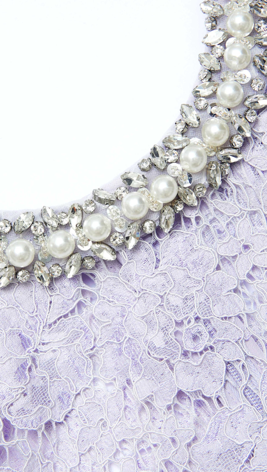 LILAC LACE MINI DRESS