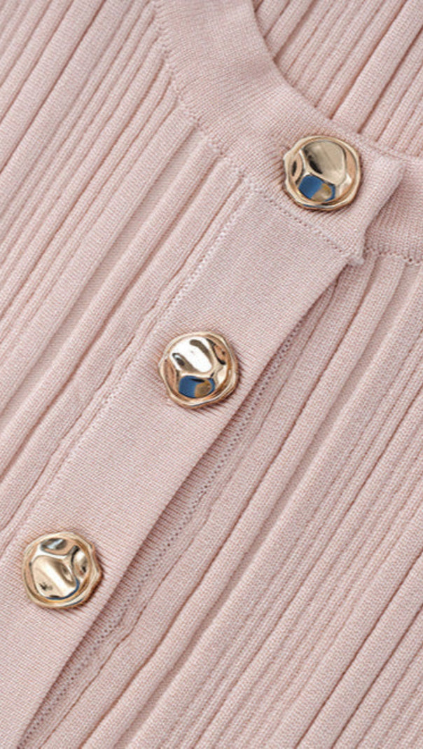 AIIZIE EARTHA SLEEVELESS KNITTED DRESS TOP SKIRT SET IN APRICOT - product image