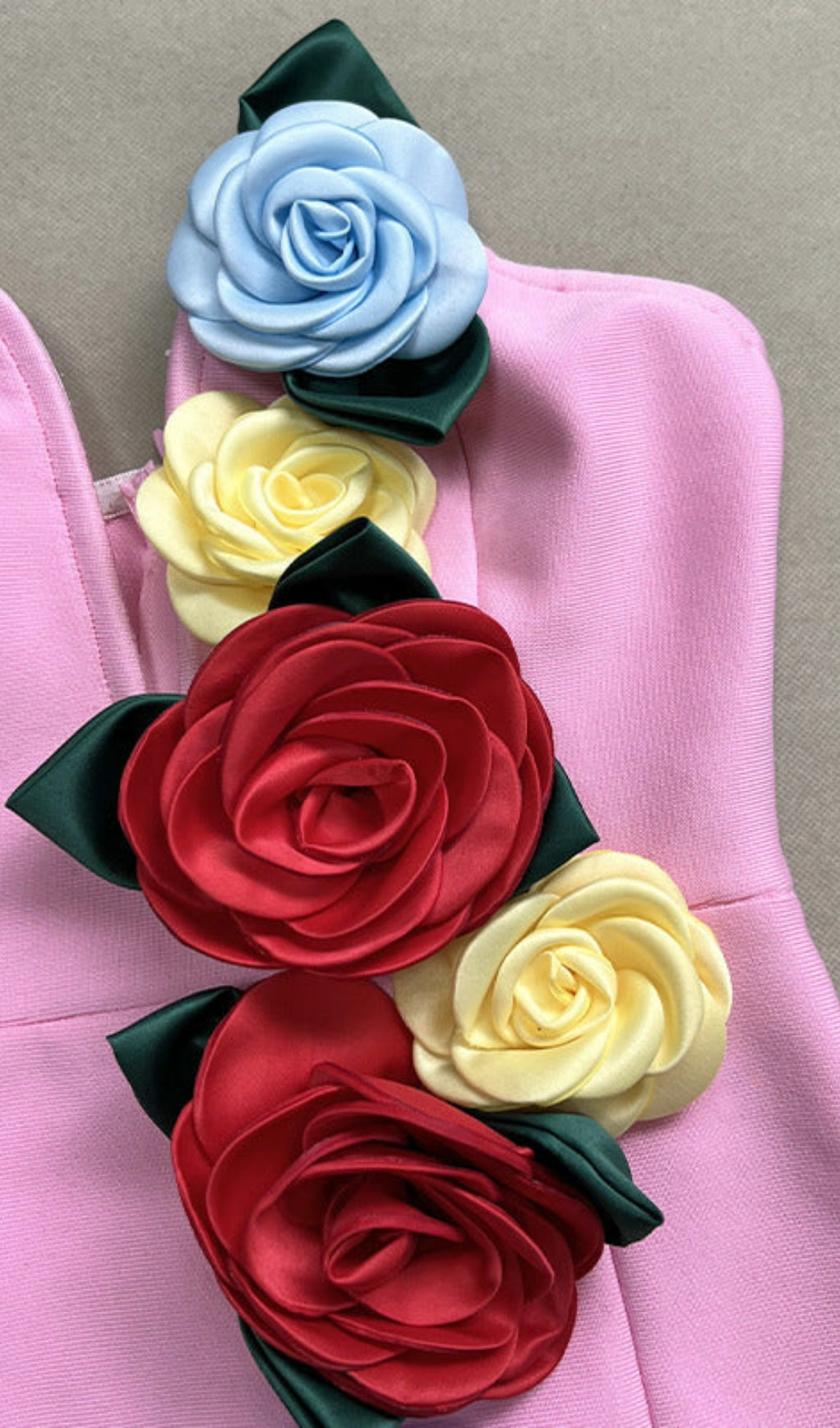 AIIZIE EIGRA 3D FLOWER TUBE TOP MINI DRESS - product image