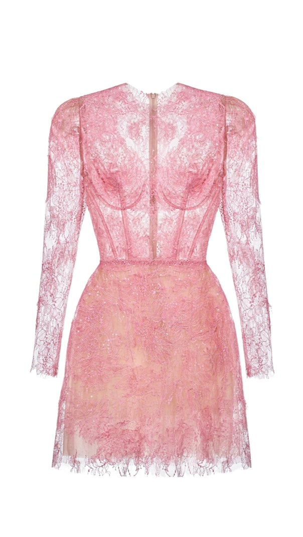 AIIZIE FLORAL AND RAMAGE EMBROIDERY MIDI DRESS - product image