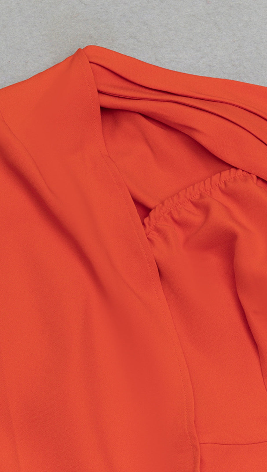 ONE - SHOULDER ASYMMETRIC RUFFLED MINI DRESS IN RED