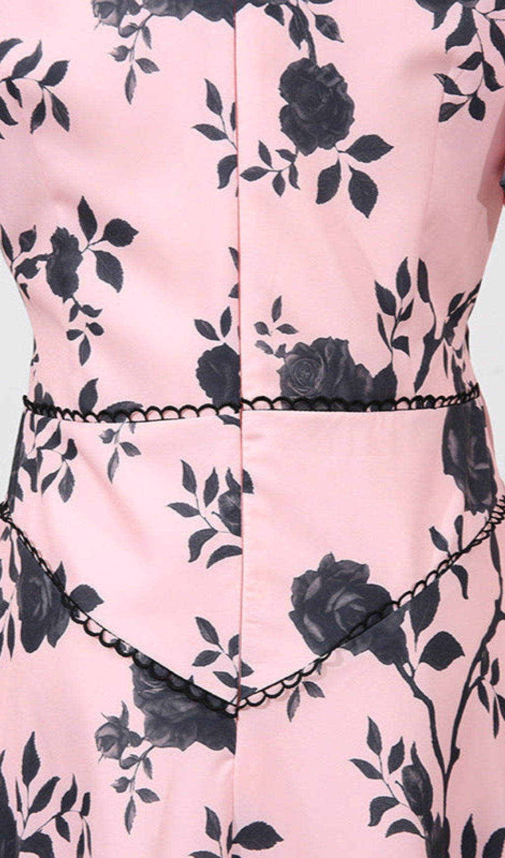 AIIZIE V-NECK SATIN FLORAL MIDI DRESS IN PINK - product image