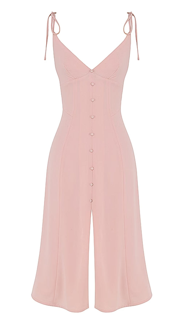 AIIZIE BLUSH SLIT MIDI SUN DRESS - product image