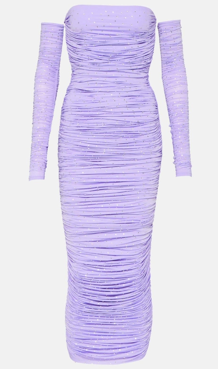 Tisa Crystal-embellished Ruched Midi Dress