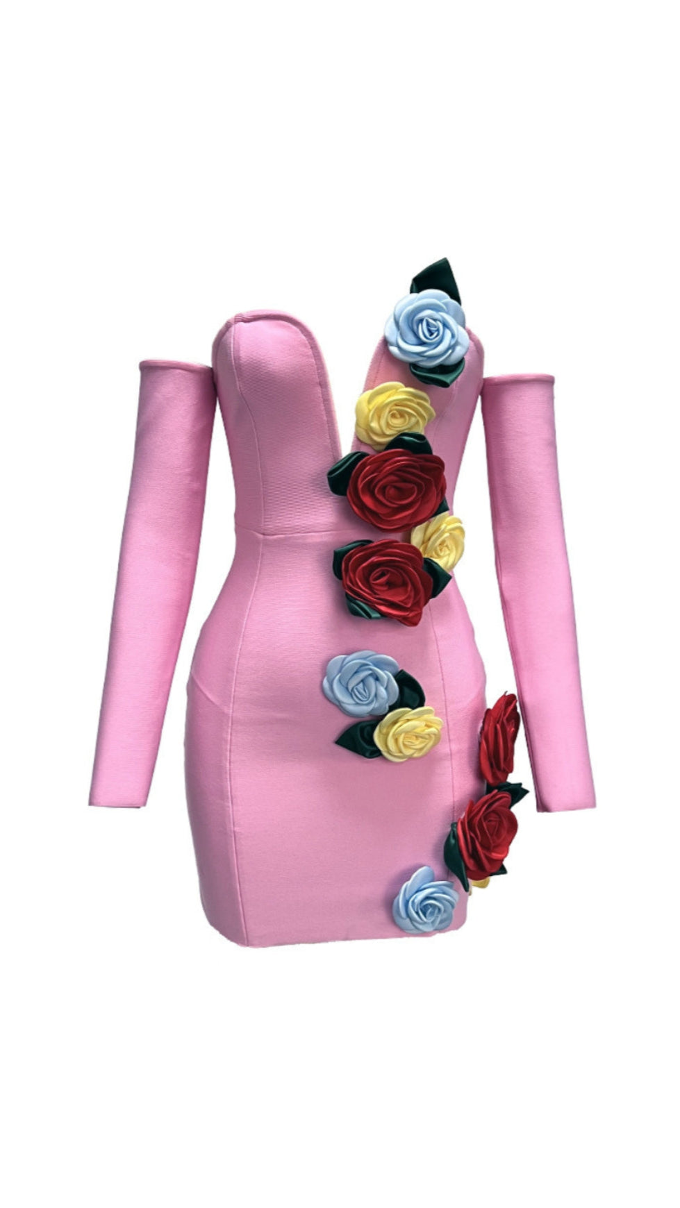 EIGRA 3D FLOWER TUBE TOP MINI DRESS