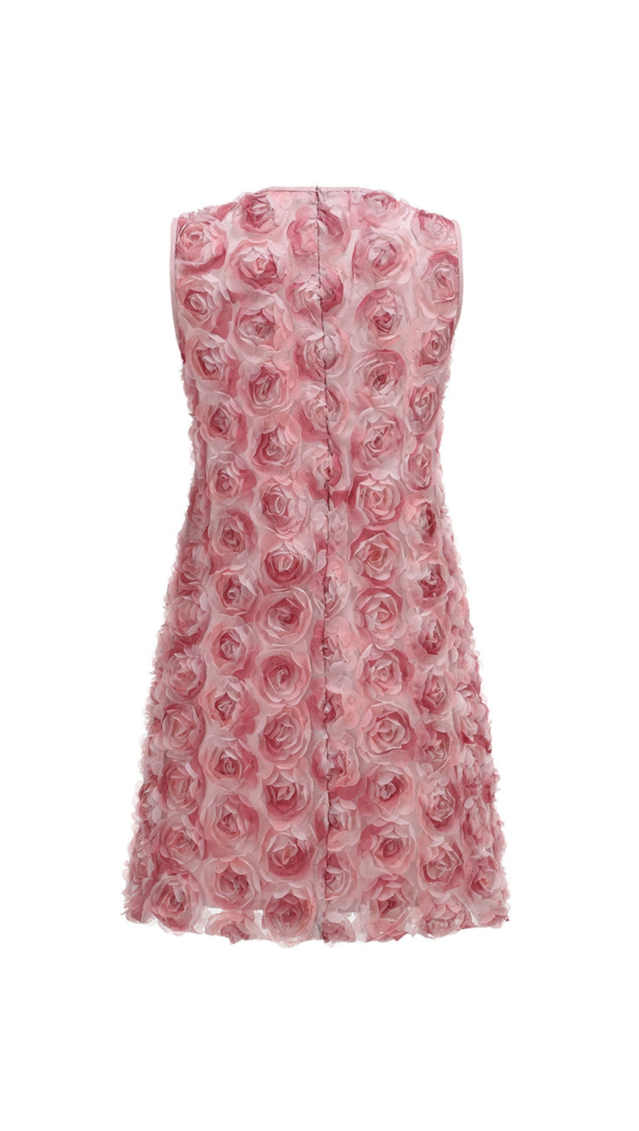 SLEEVELESS FLOWER MINI DRESS IN PINK
