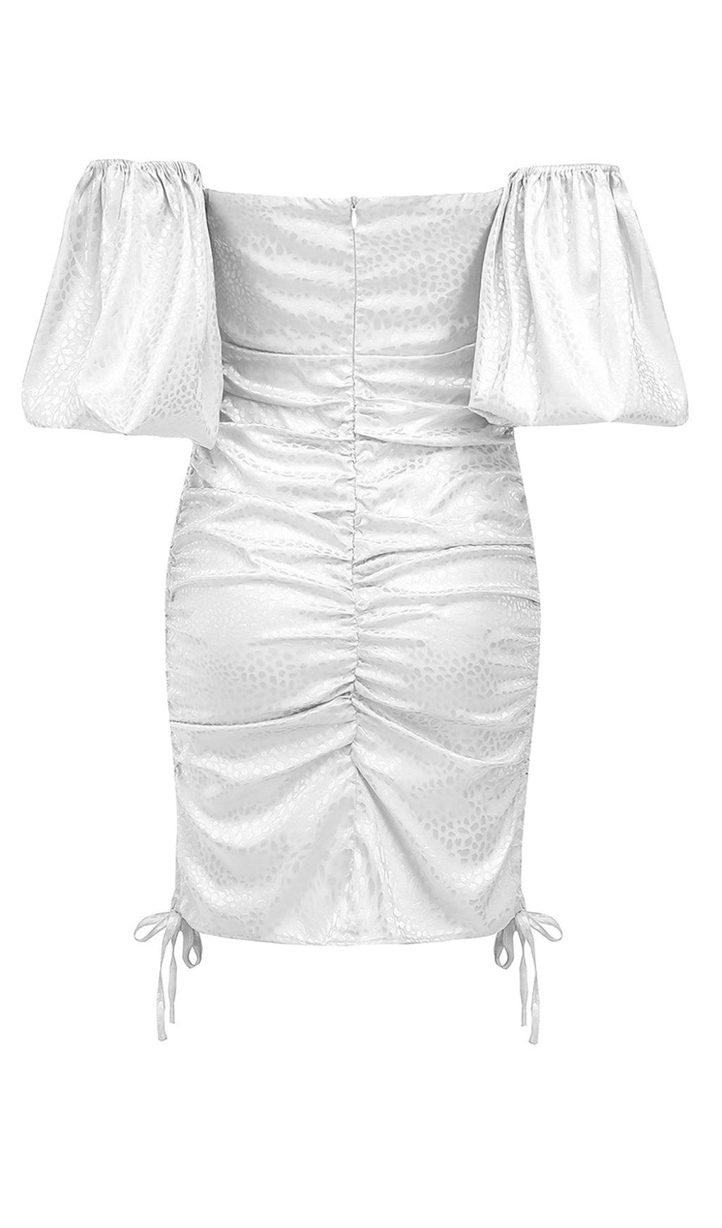 AIIZIE WHITE OFF-SHOULDER KEY HOLE DRESS - product image