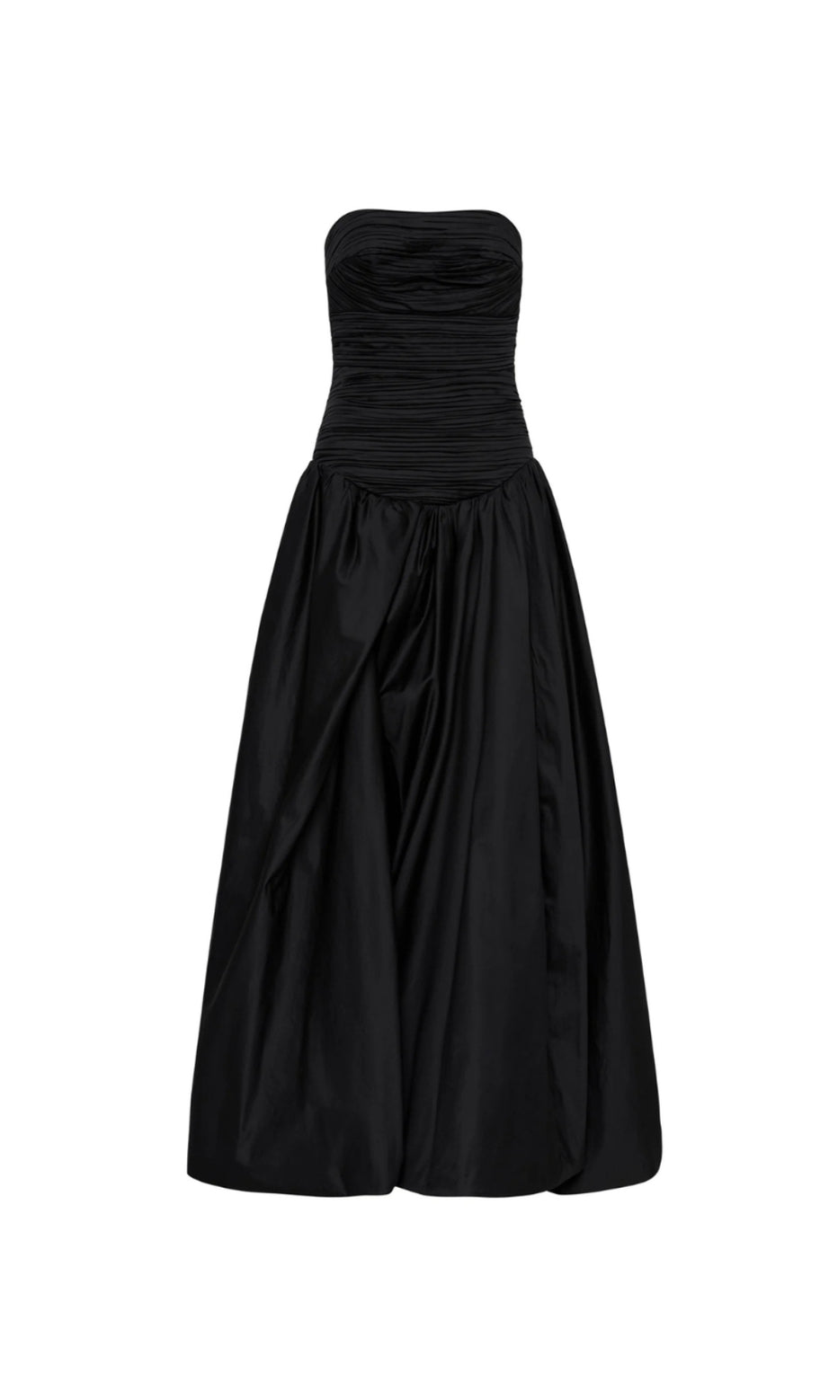 nancy Bubble Hem Maxi Dress in black