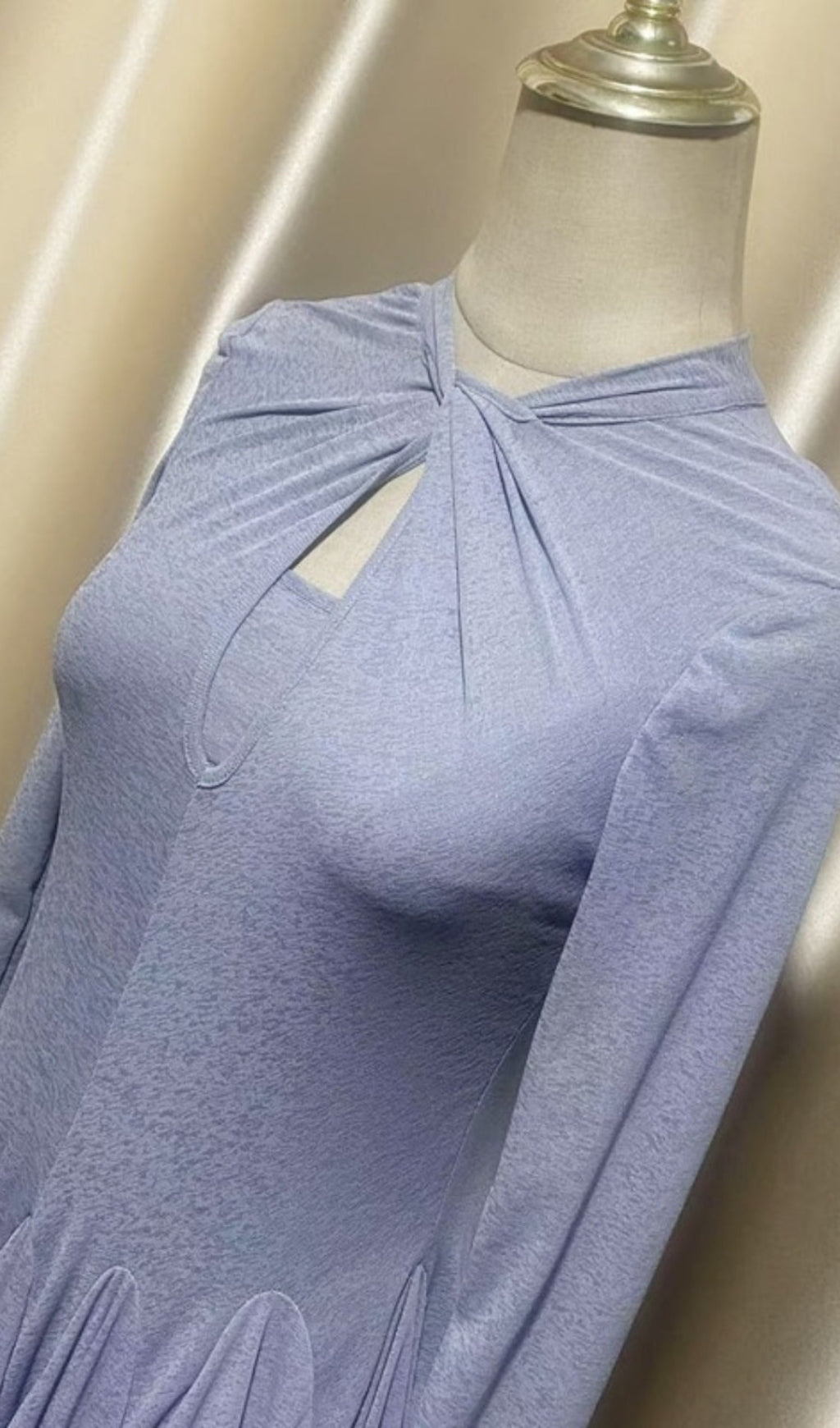 AIIZIE LONG SLEEVE MINI DRESS IN GREY - product image