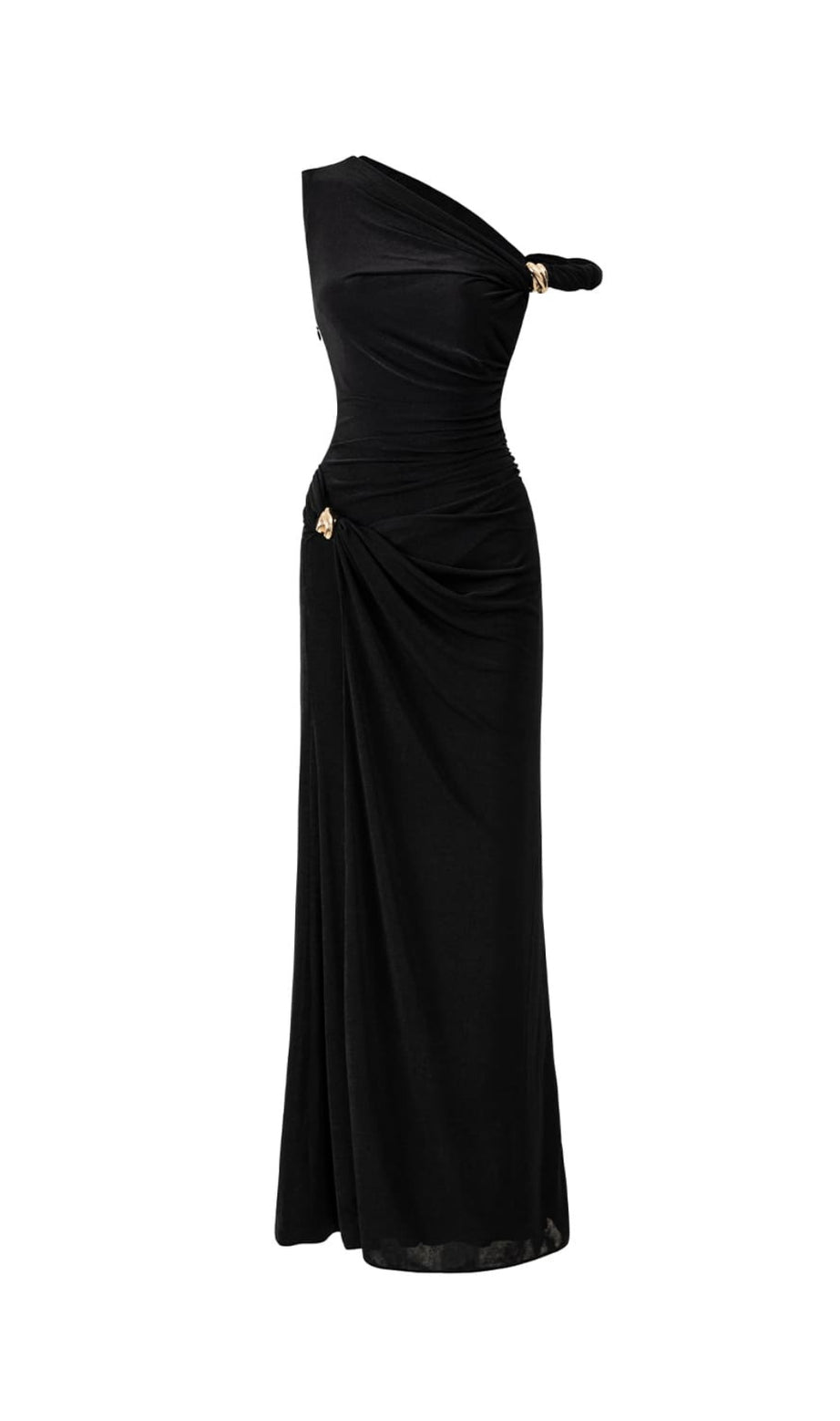 Deline Sheath Gathered Spandex Ankle Length Dress
