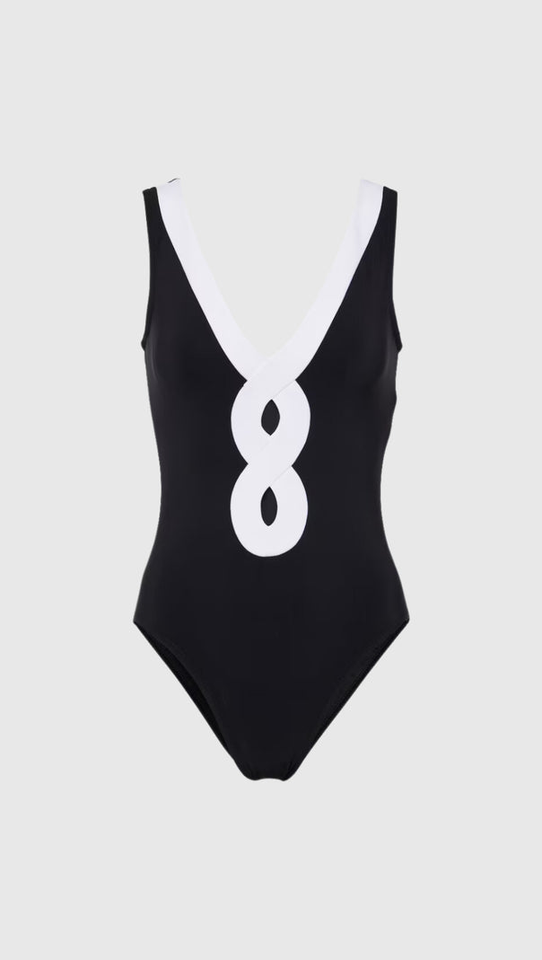 AIIZIE REBECCA PLUNGE CUTOUT ONE PIECE SWIMSUIT - product image