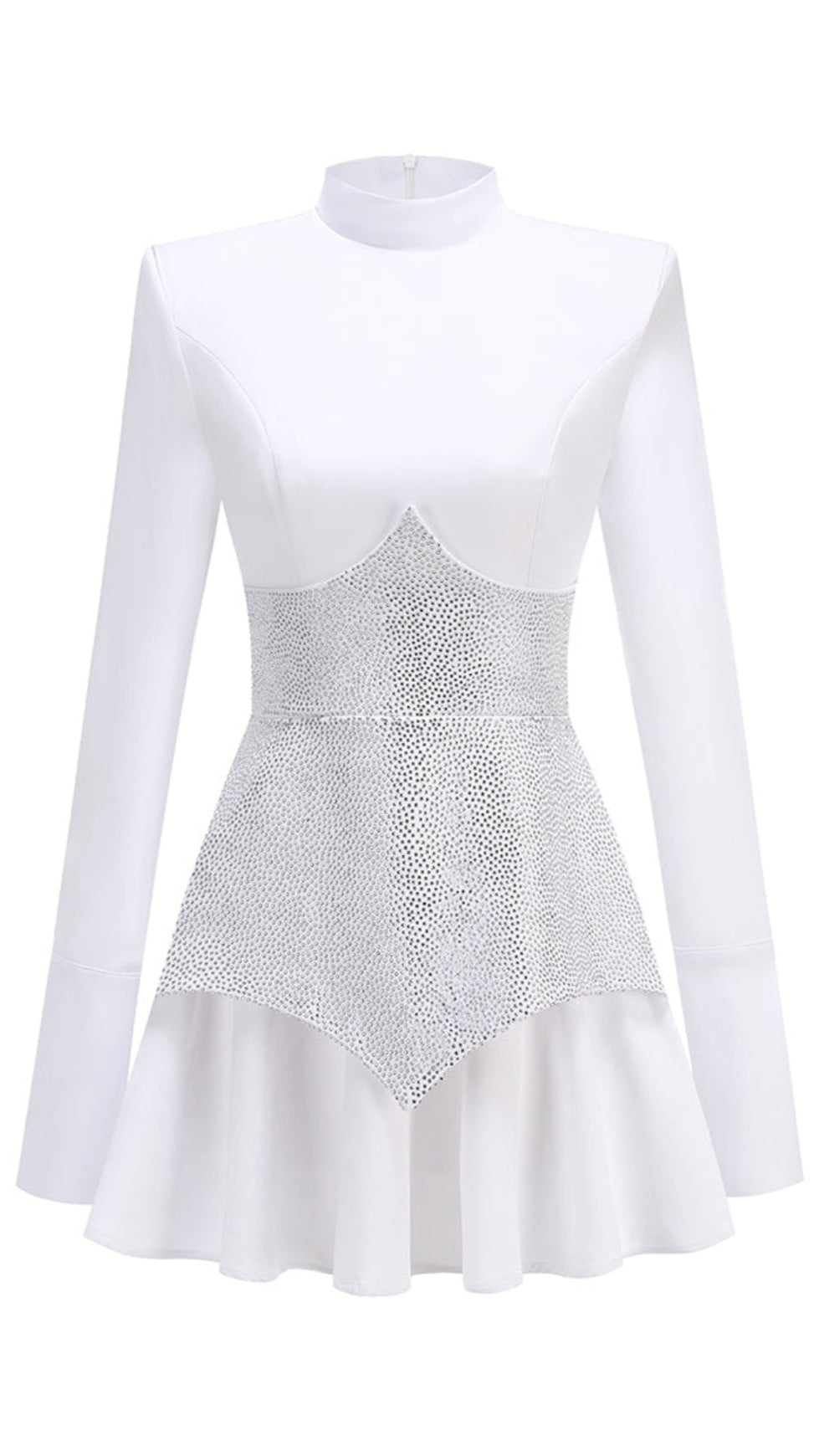 CRYSTAL EMBELLISHED SHAPER A-LINE DRESS