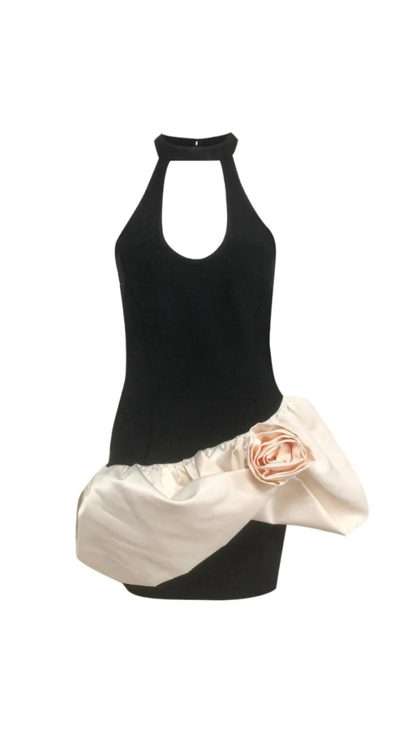 AIIZIE LYUBA 3D FLOWER CONTRAST COLOR BANDAGE MINI DRESS - product image
