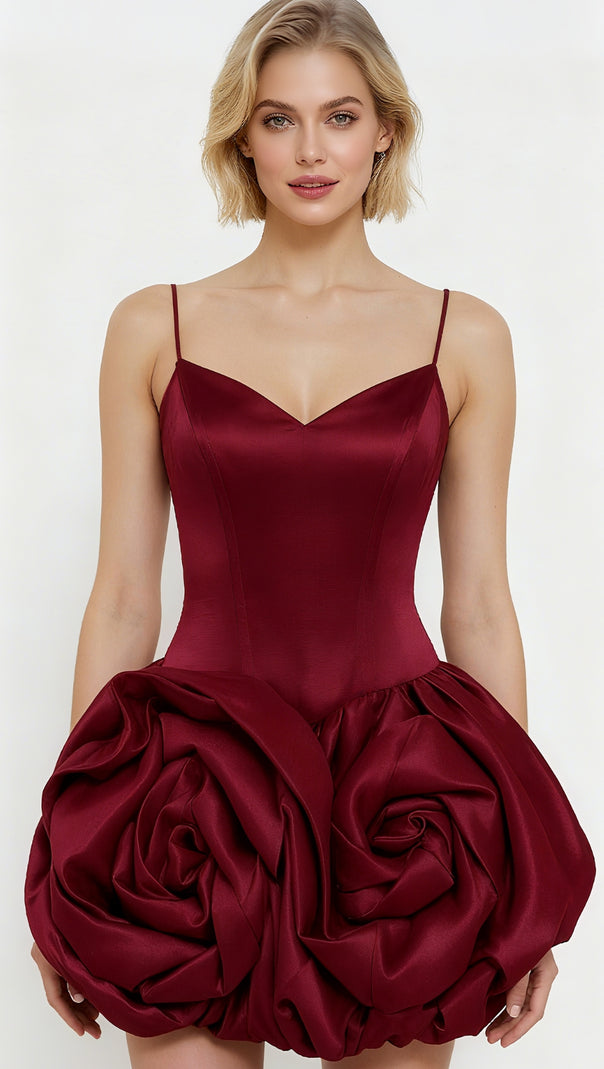 AIIZIE DOREEN 3D FLOWER BUD MINI DRESS - product image