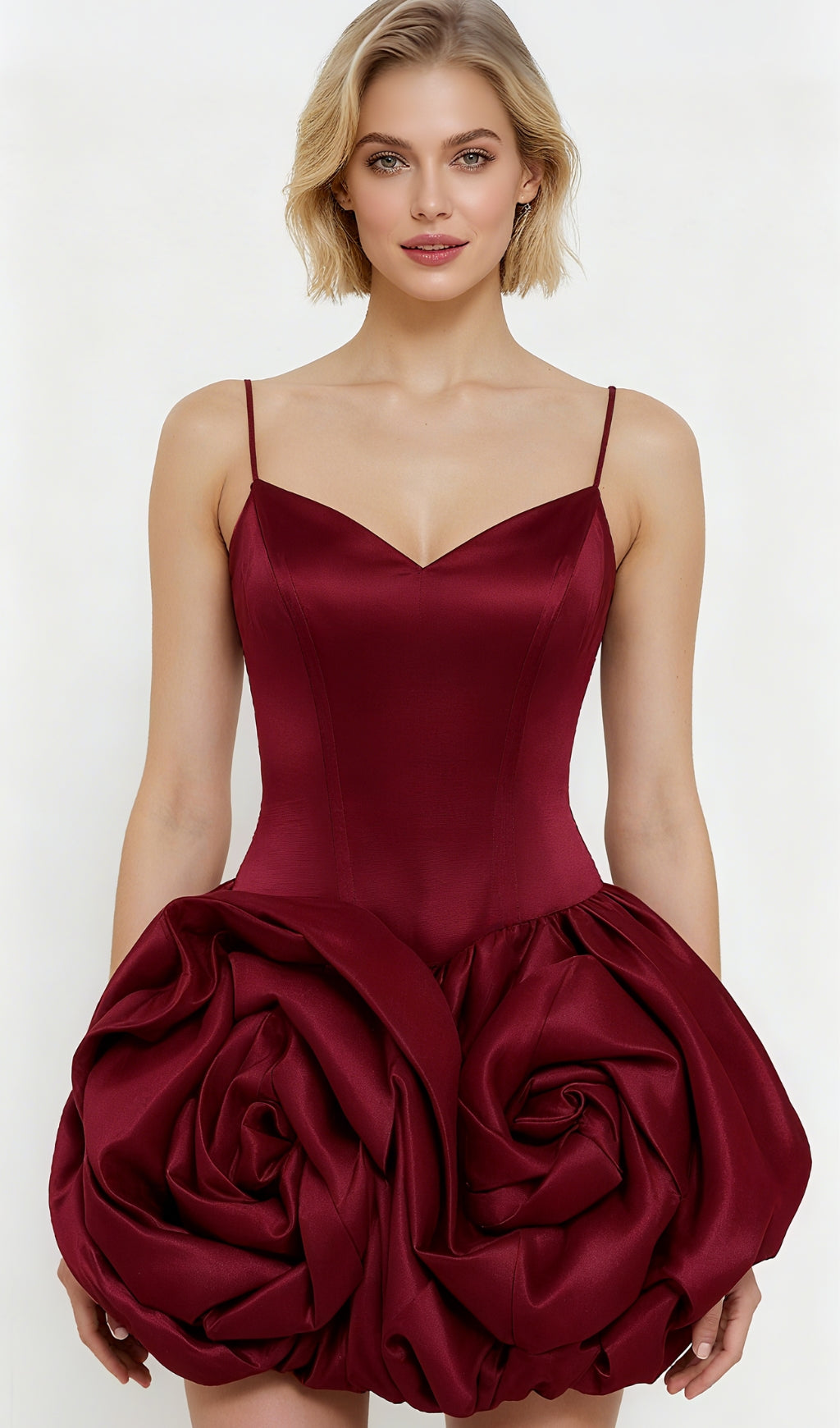 DOREEN 3D FLOWER BUD MINI DRESS