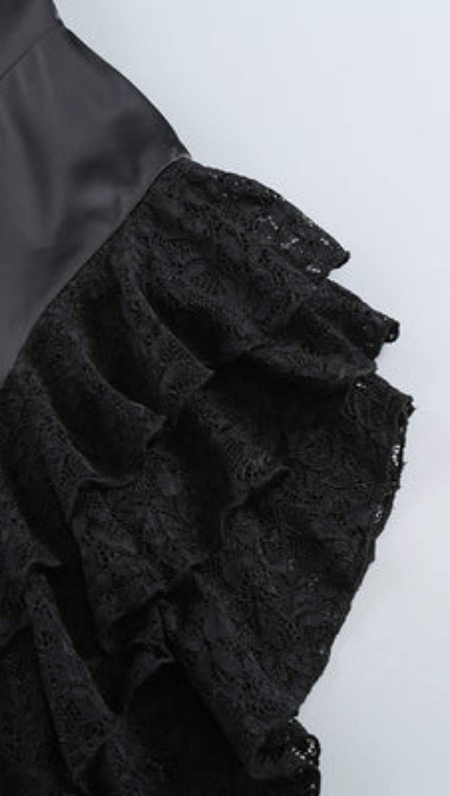 BLACK LACE SATIN CORSET DRESS