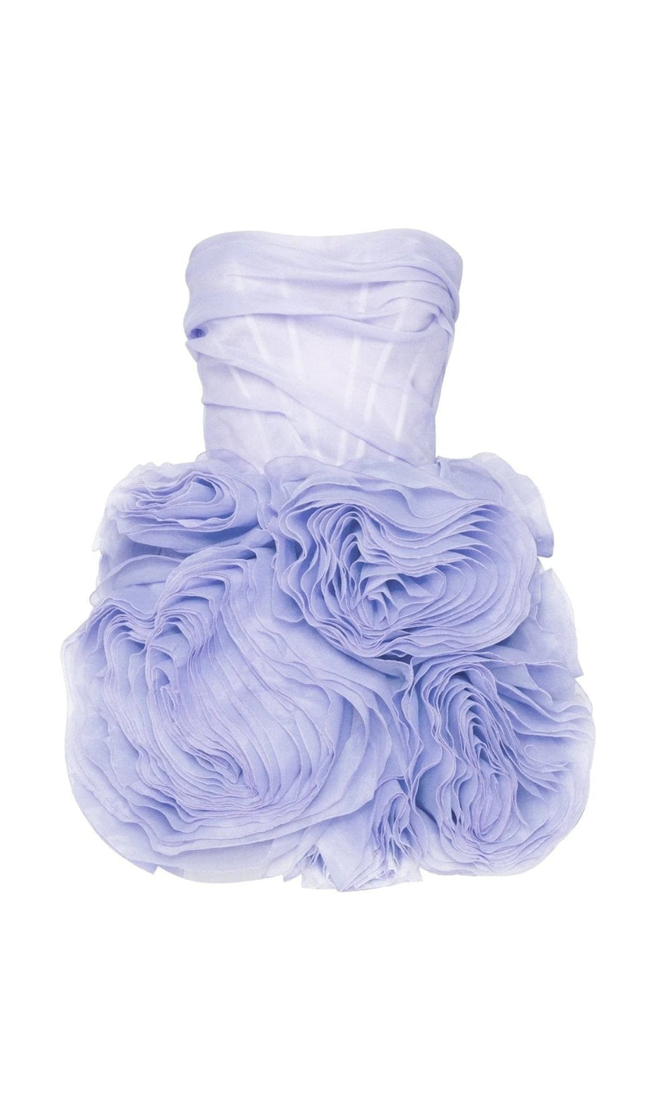 georgia Appliquéd organza lavender mini dress
