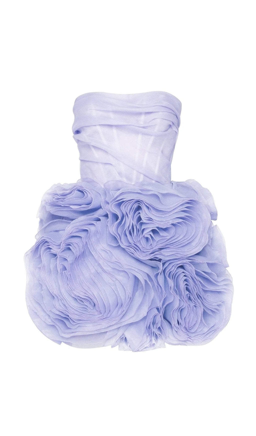 MINI ABITO IN ORGANZA CON APPLICAZIONI GEORGIA E LAVANDA