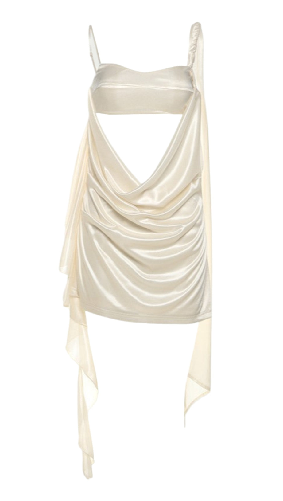 TEADA CUTOUT DRAPE MINI DRESS