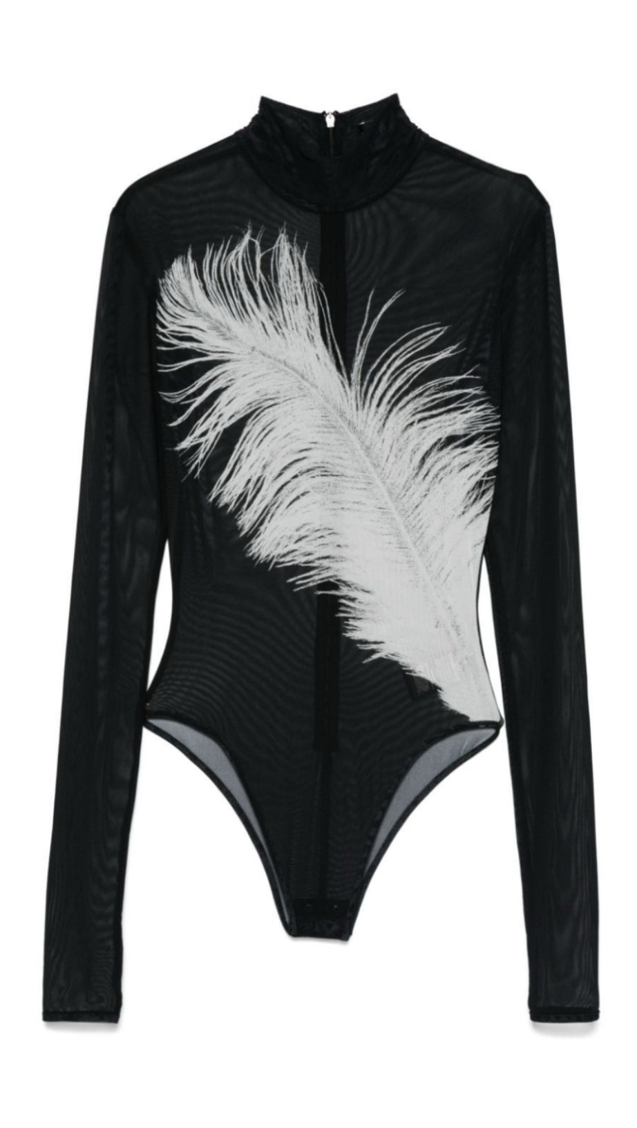 DEIRDRE FEATHER MESH BODYSUIT