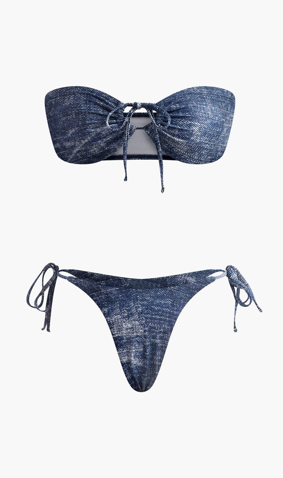 Vintage Strapless Bikini Set