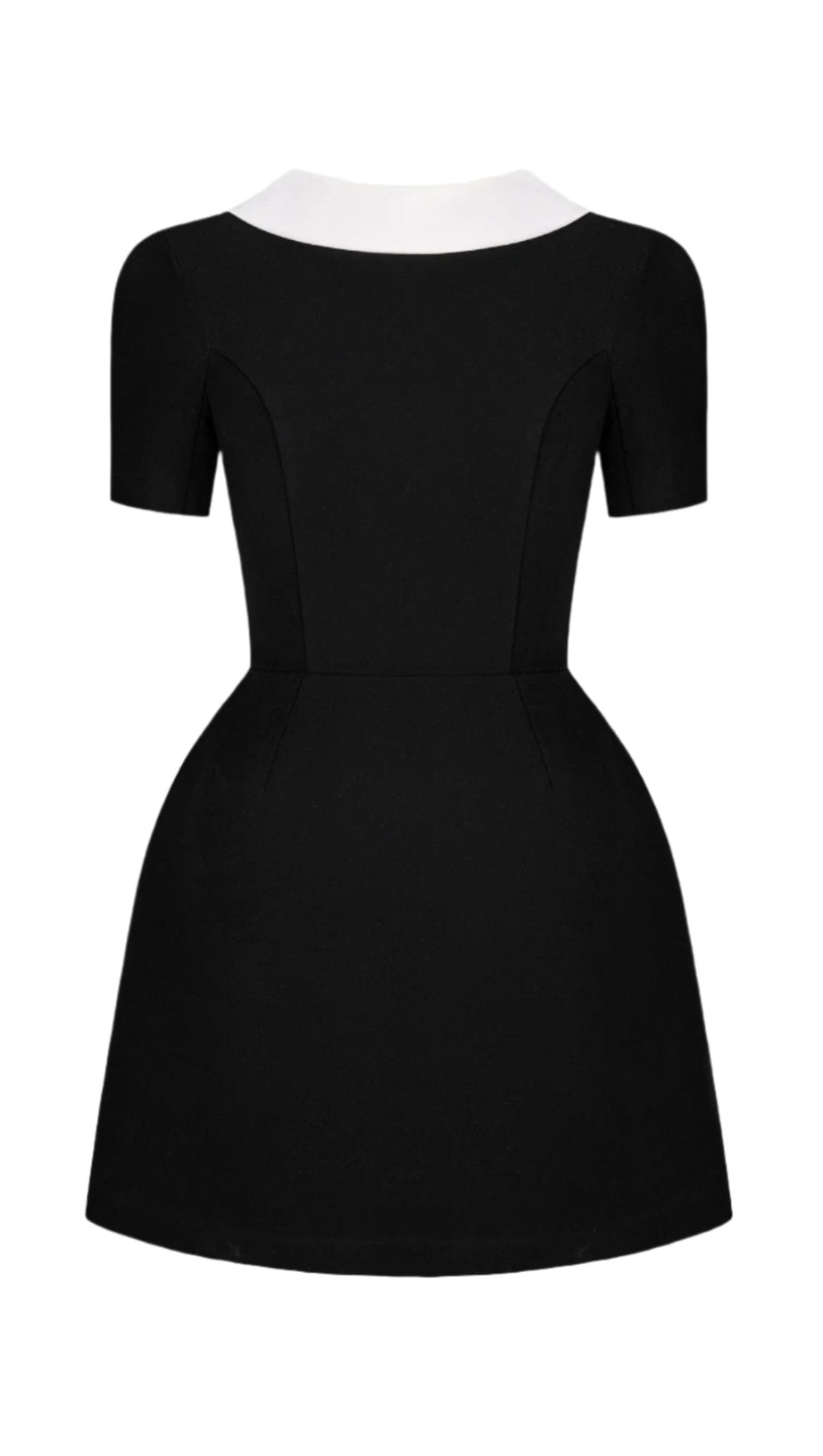 COWL NECK BACKLESS MINI DRESS IN BLACK