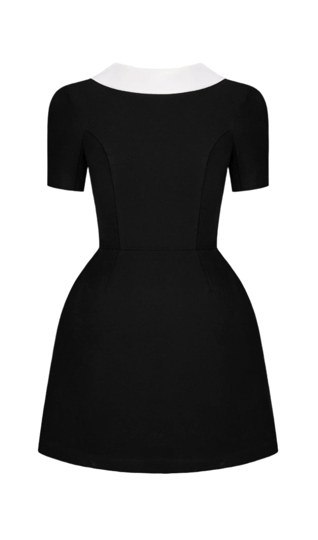 COWL NECK BACKLESS MINI DRESS IN BLACK