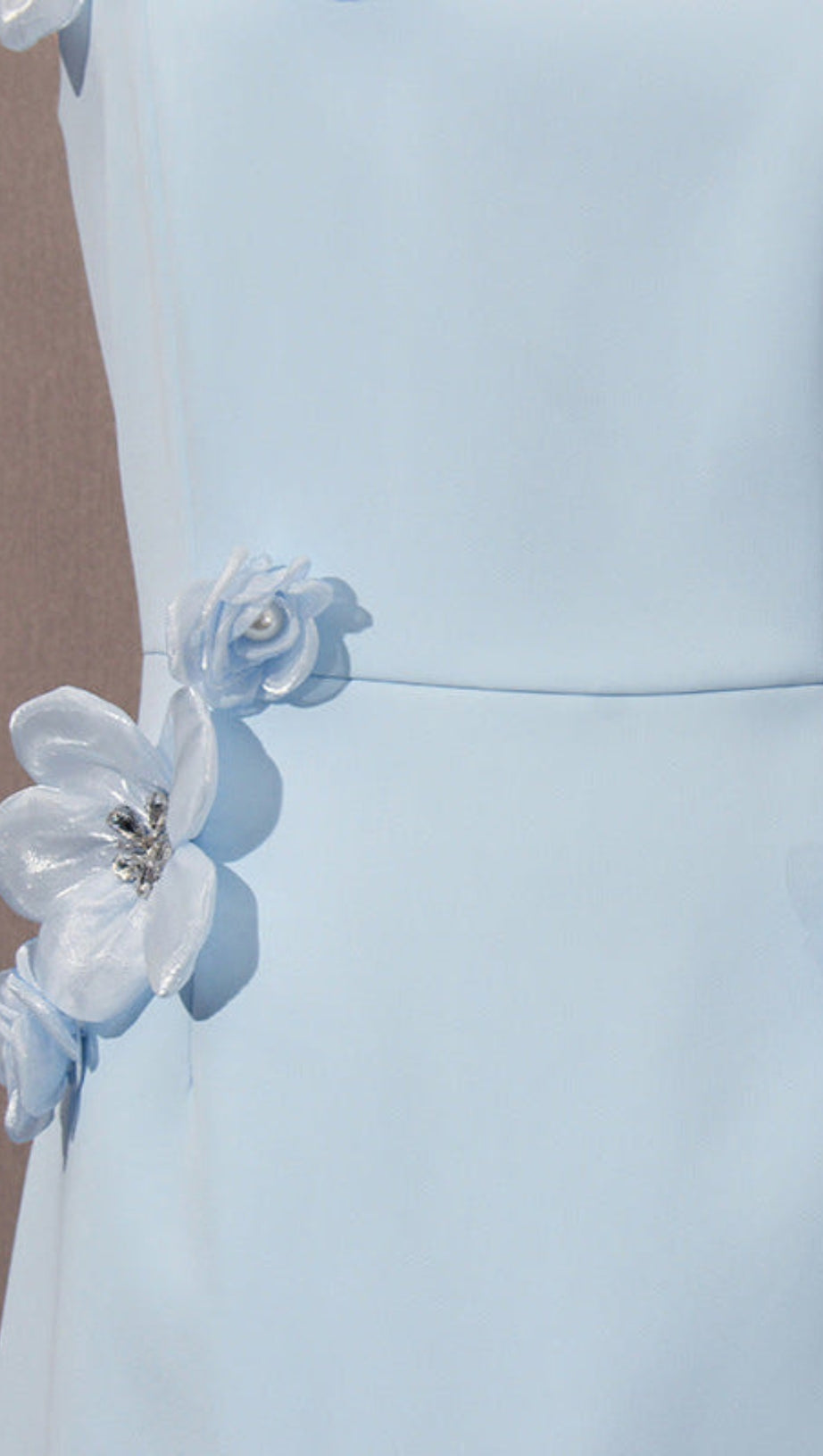 SABRINA 3D FLOWER MIDI DRESS IN BLUE