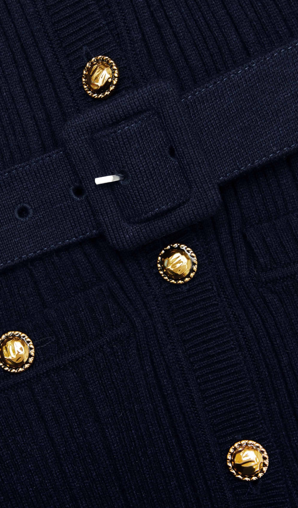 AIIZIE CLEMENTINE NAVY VISCOSE KNIT MINI DRESS - product image