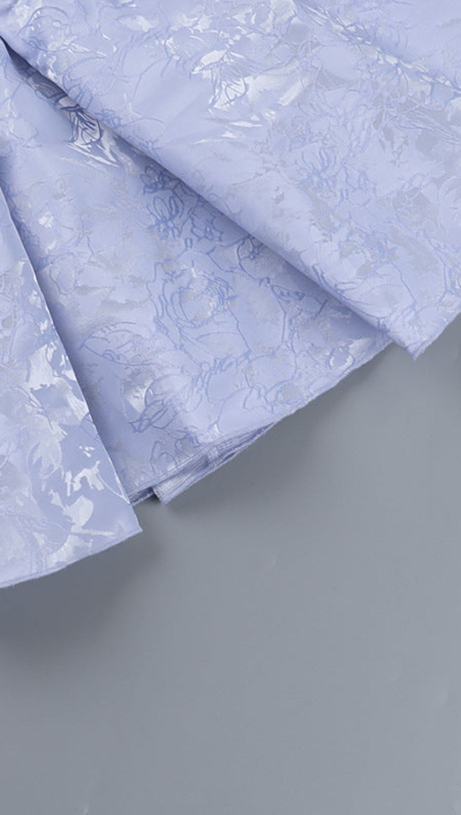 DEBORAH HALTERNECK FLORAL FLARE MINI DRESS IN BLUE