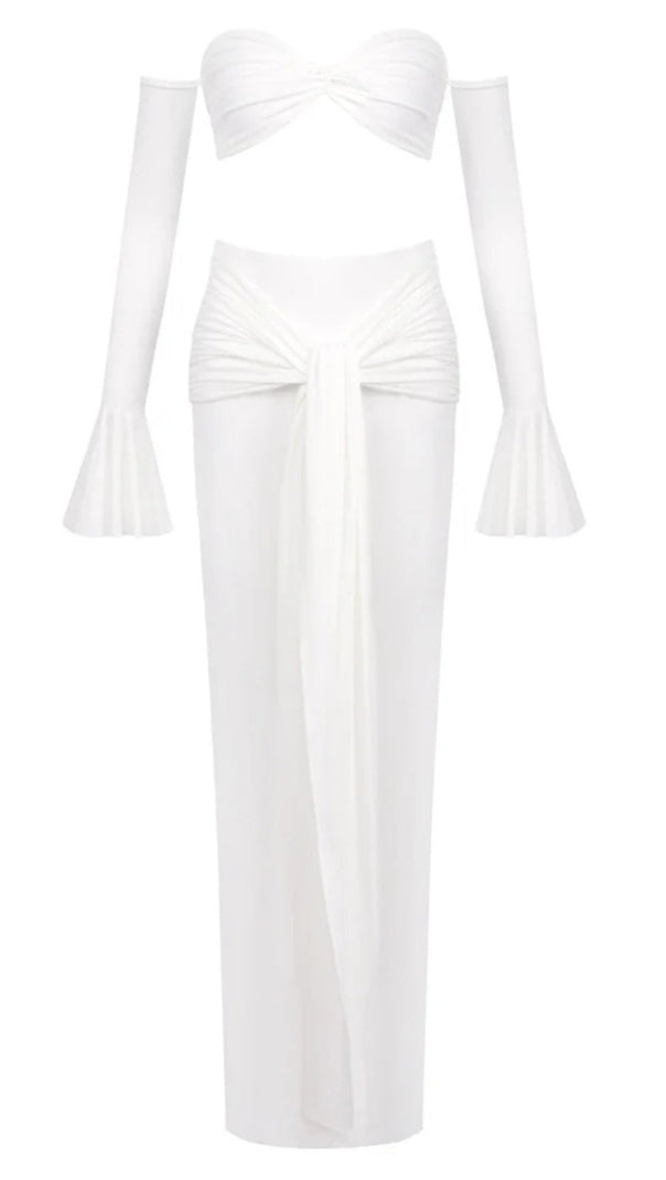 AIIZIE LONG SLEEVE BUSTIER TOPS MAXI SKIRTS - product image