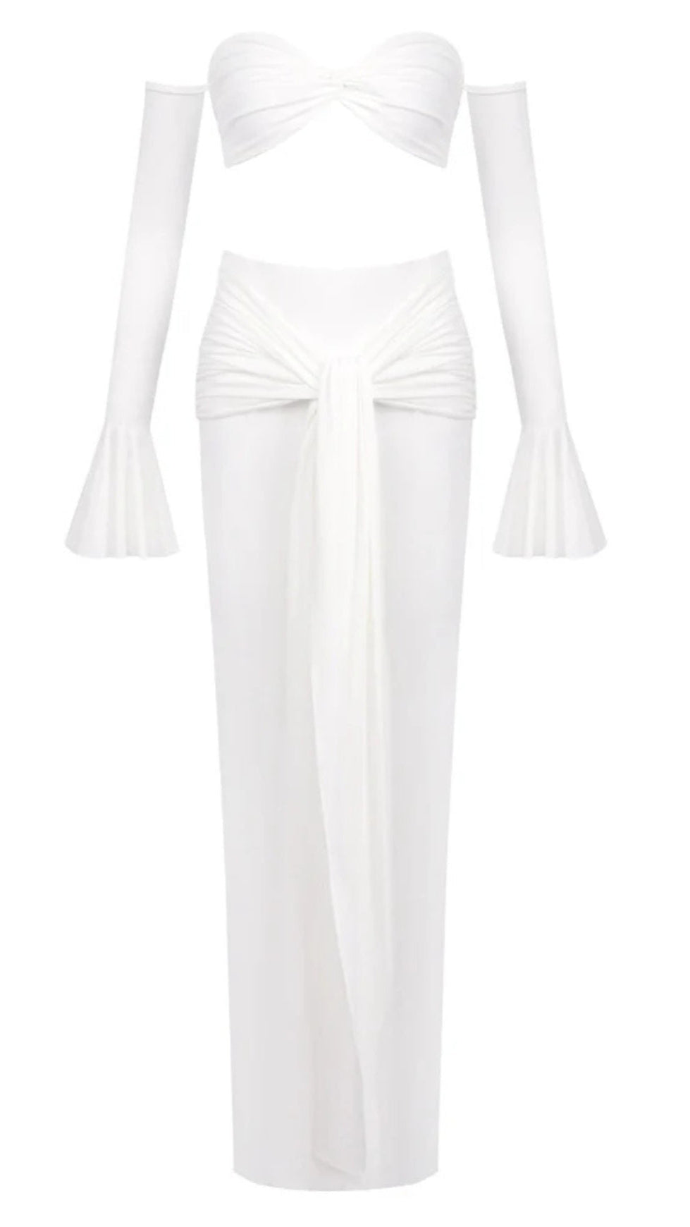 LONG SLEEVE BUSTIER TOPS MAXI SKIRTS