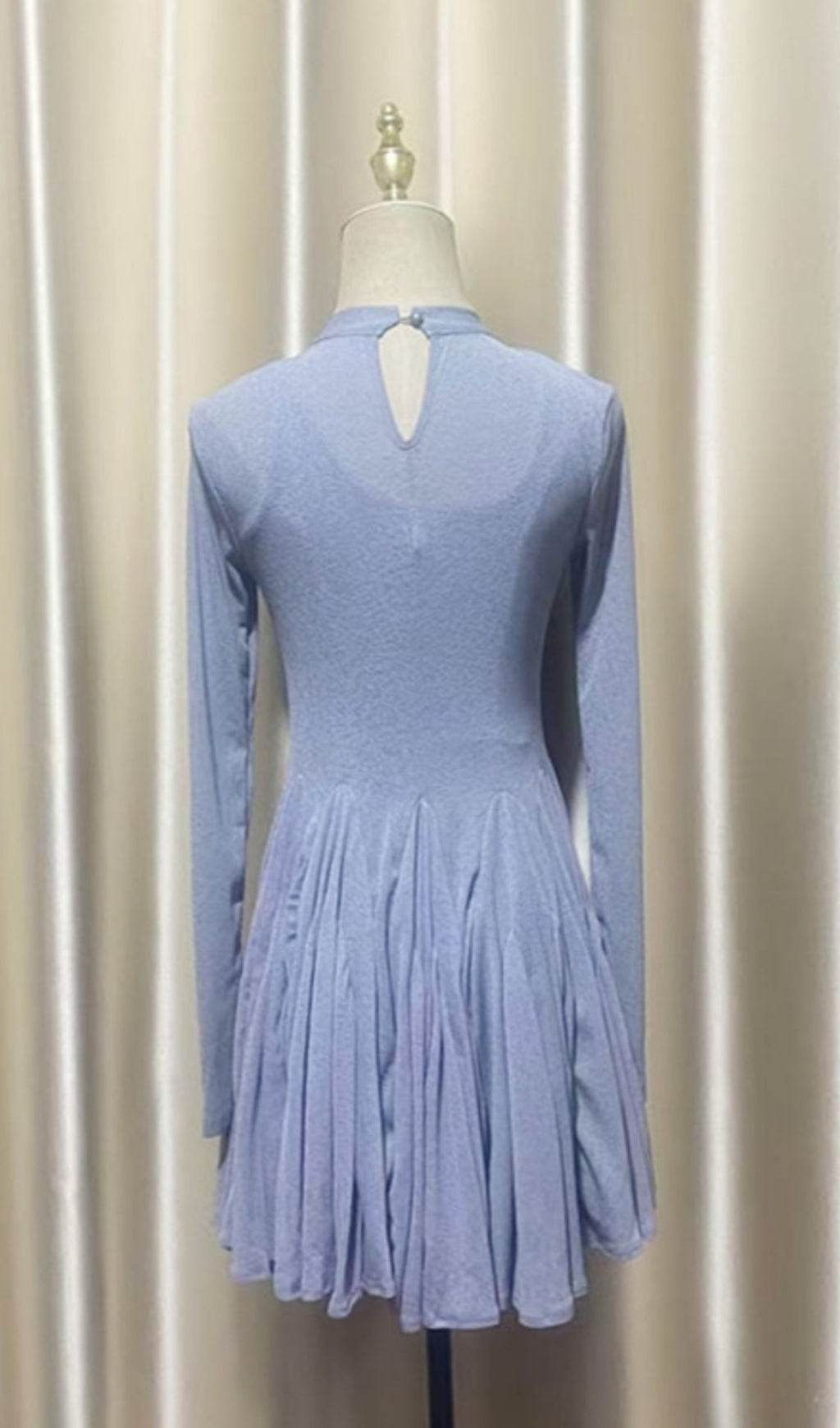 AIIZIE LONG SLEEVE MINI DRESS IN GREY - product image