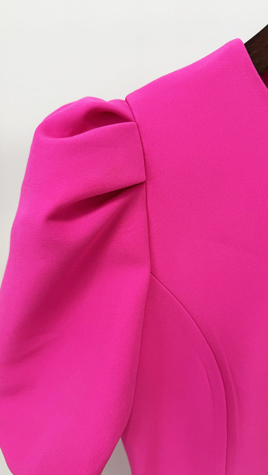 SEQUIN FLOWER EMBELLISHED PUFF SLEEVE MIDI DRESS IN PINK