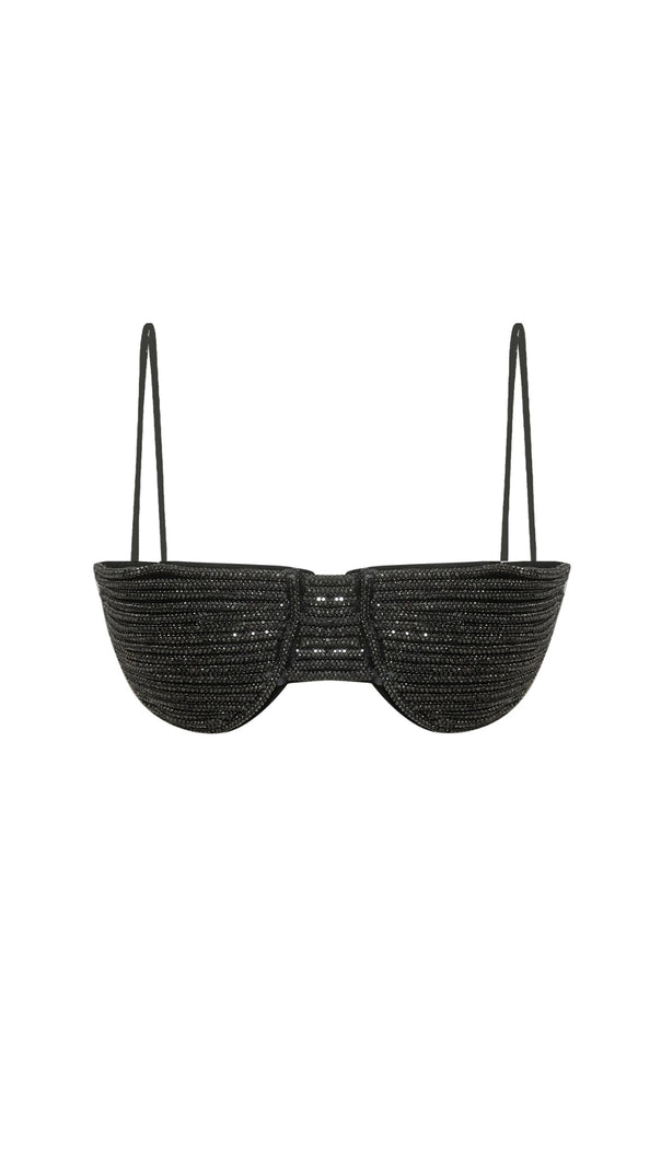 AIIZIE BLACK BIKINI BRA - product image