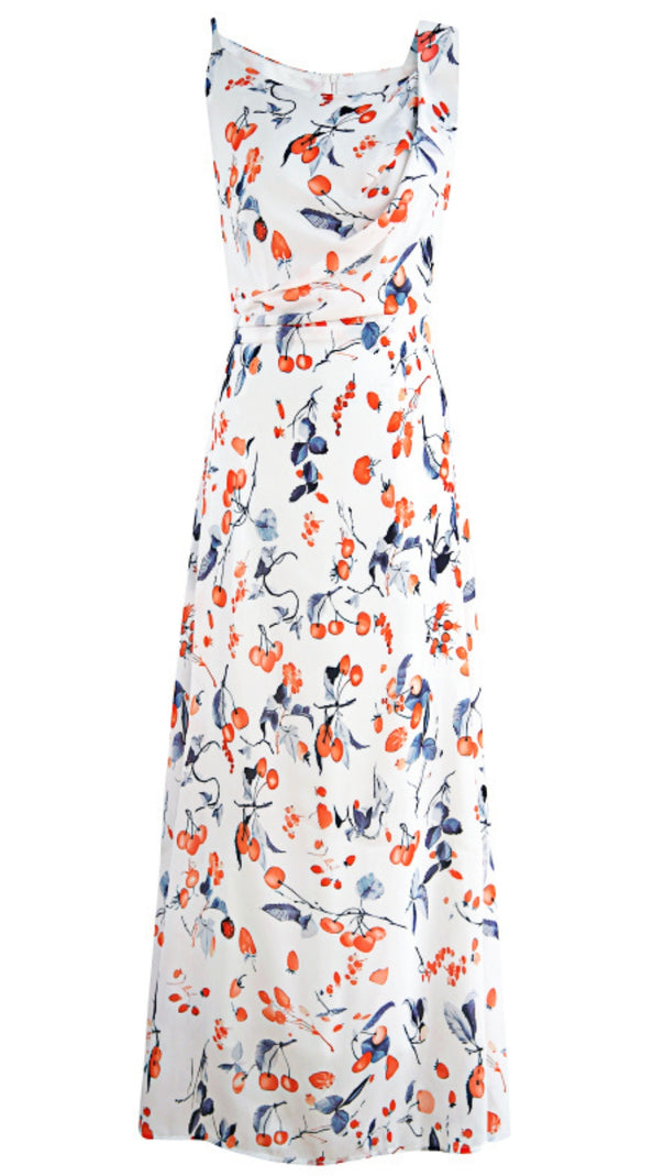 AIIZIE ELEGANT FLORAL PRINT SLEEVELESS MAXI DRESS - product image