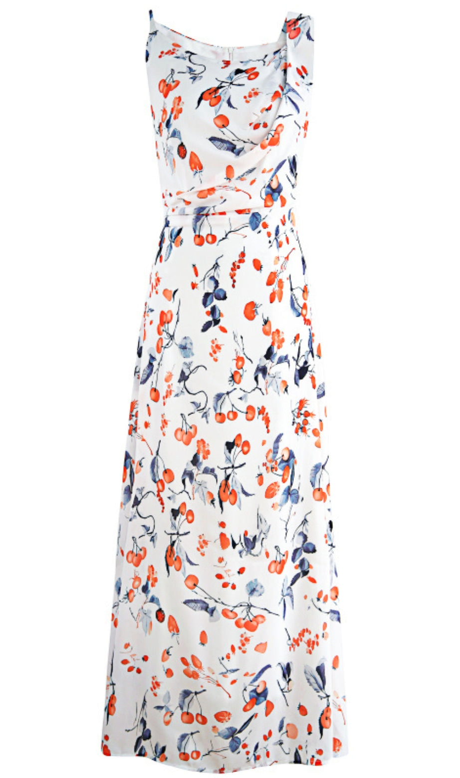 Elegant Floral Print Sleeveless Maxi Dress
