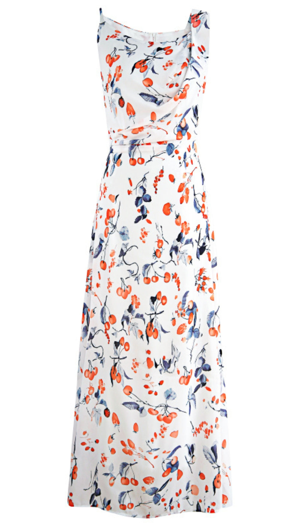 ELEGANT FLORAL PRINT SLEEVELESS MAXI DRESS