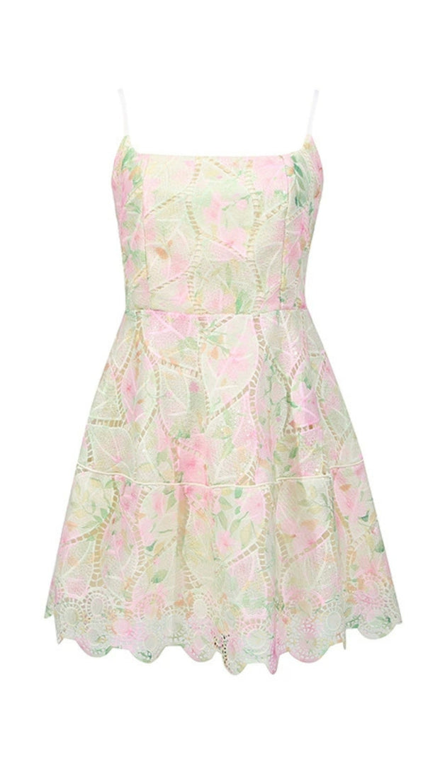 AIIZIE KAREN FLORAL MINI DRESS IN MULTICOLOR - product image