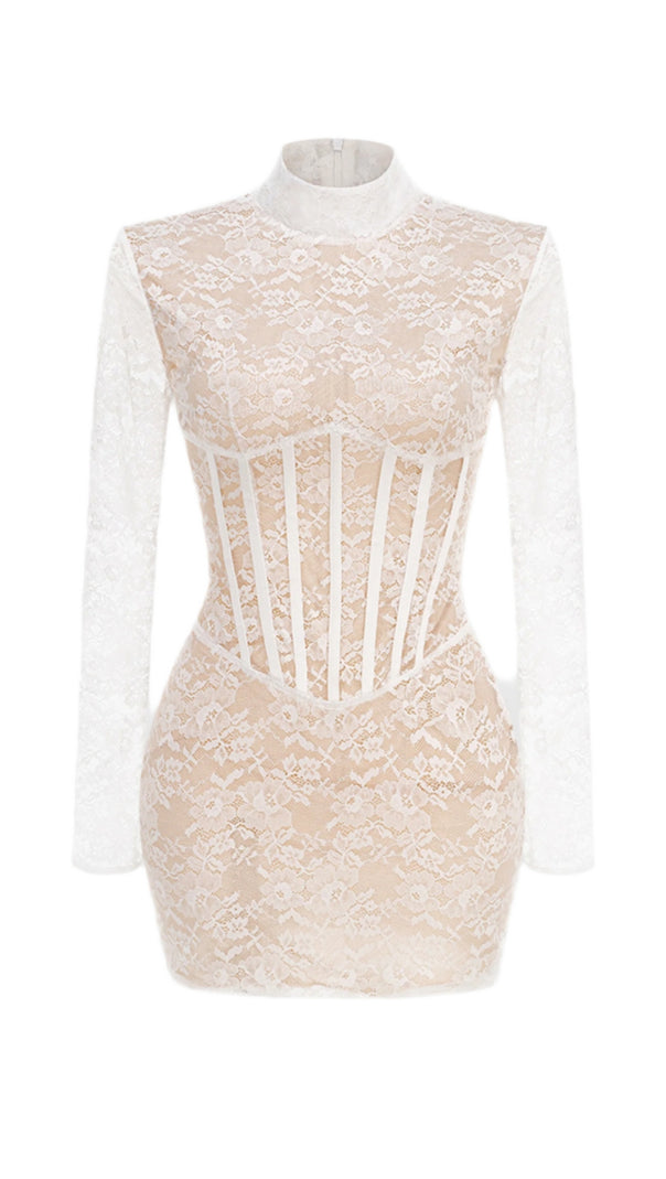 AIIZIE LACE CORSET MINI DRESS - product image